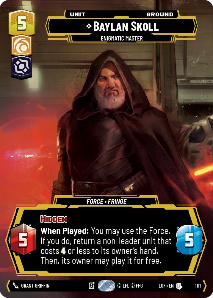 Baylan Skoll - Enigmatic Master (Prestige Foil) [Legends of the Force] 1111