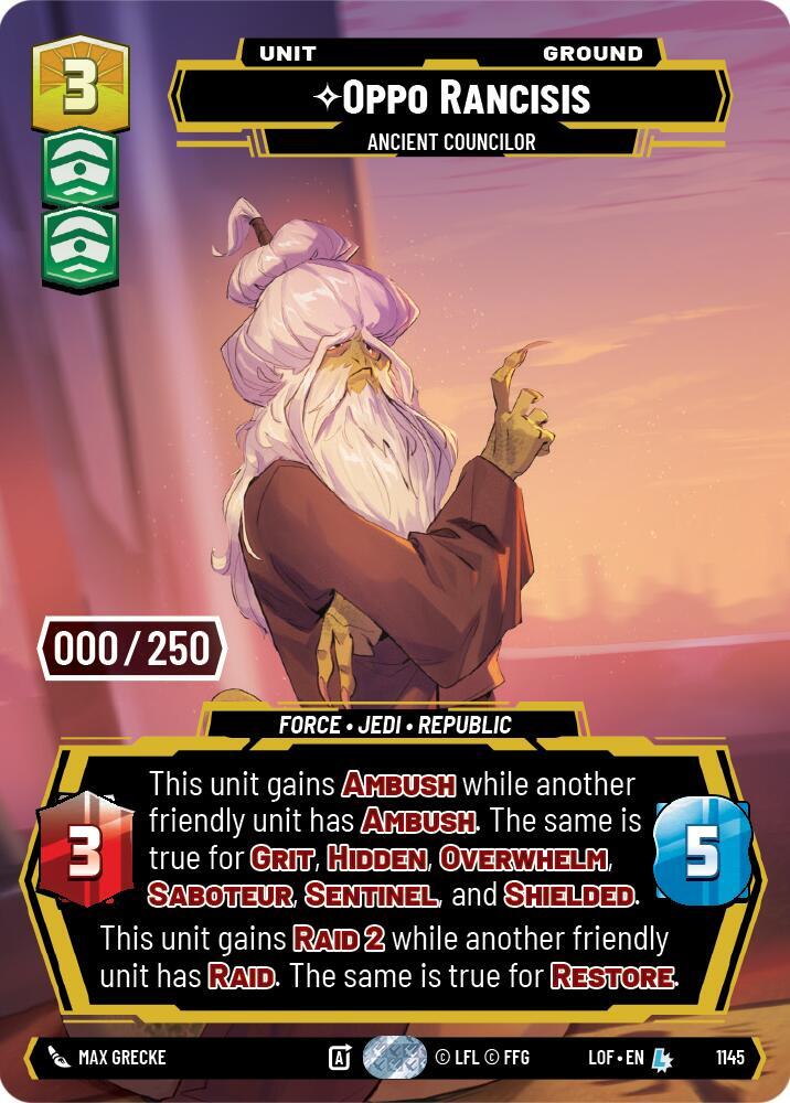 Oppo Rancisis - Ancient Councilor (Serialized) [Legends of the Force] 1145