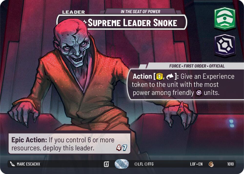 Supreme Leader Snoke - In the Seat of Power (Showcase) [Legends of the Force] 1010