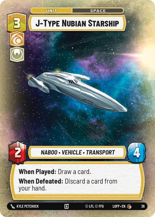 J-Type Nubian Starship (Foil) [Legends of the Force - Weekly Play Promos] 36