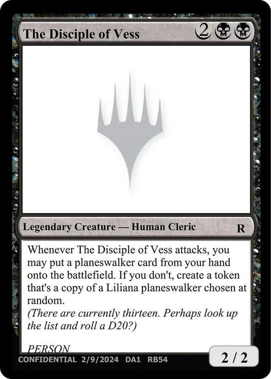 The Disciple of Vess [Un-Known Event Playtest Cards]
