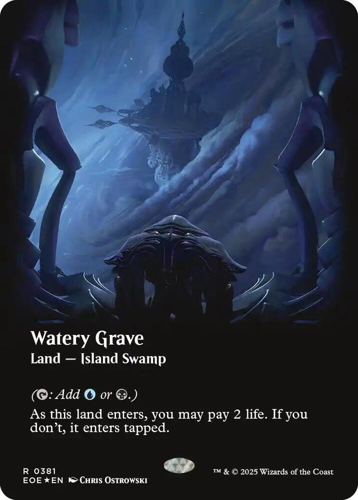 Watery Grave (Borderless) (Galaxy Foil) [Edge of Eternities] 381