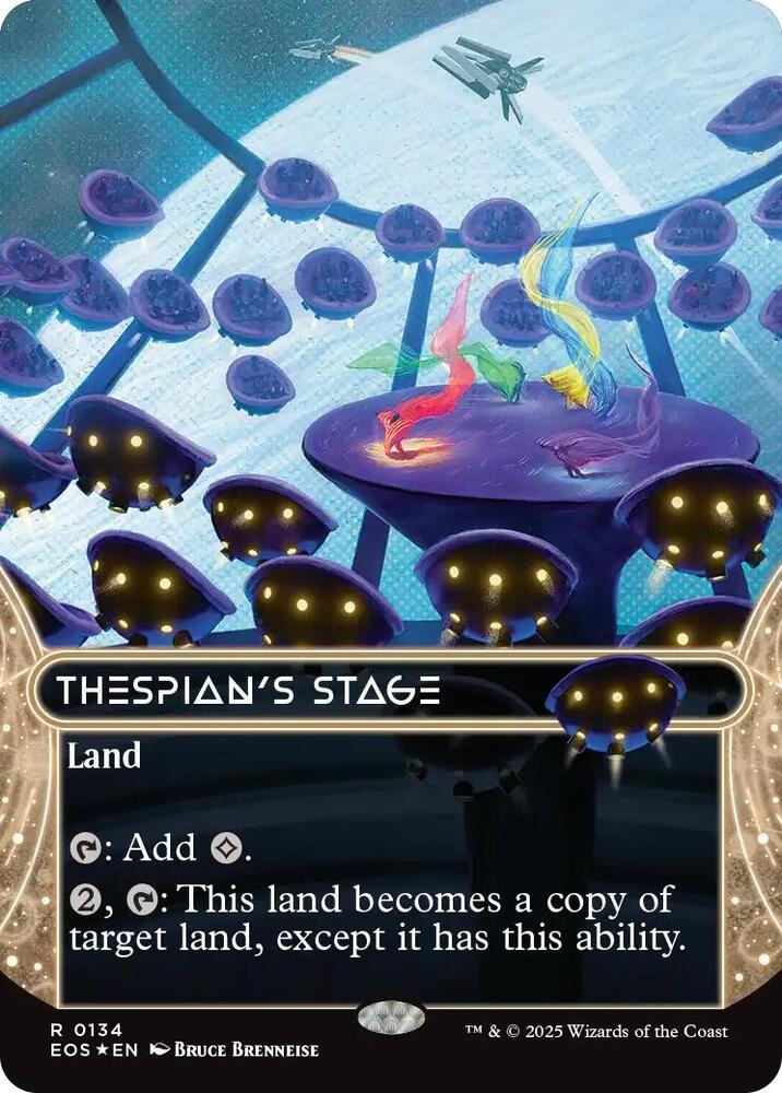 Thespian's Stage (0134) (Borderless) (Galaxy Foil) [Edge of Eternities: Stellar Sights] 134