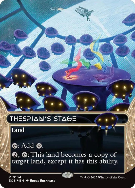 Thespian's Stage (0134) (Borderless) (Galaxy Foil) [Edge of Eternities: Stellar Sights] 134