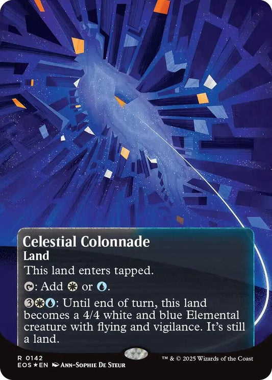 Celestial Colonnade (0142) (Borderless) (Galaxy Foil) [Edge of Eternities: Stellar Sights] 142