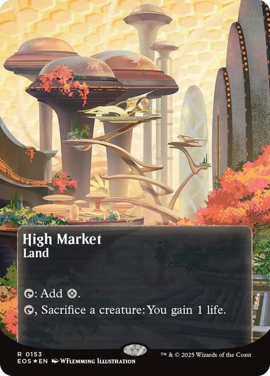 High Market (0153) (Borderless) (Galaxy Foil) [Edge of Eternities: Stellar Sights] 153