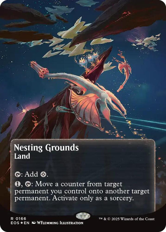 Nesting Grounds (0166) (Borderless) (Galaxy Foil) [Edge of Eternities: Stellar Sights] 166