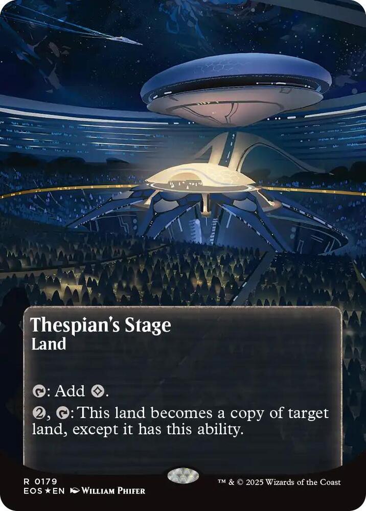 Thespian's Stage (0179) (Borderless) (Galaxy Foil) [Edge of Eternities: Stellar Sights] 179