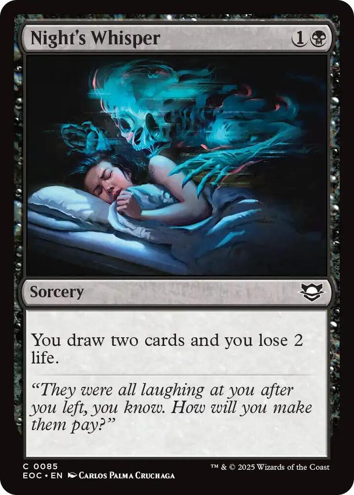 Night's Whisper [Commander: Edge of Eternities] 85