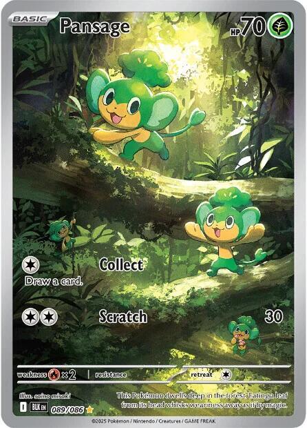 Pansage - 089/086 [SV: Black Bolt] 089/086