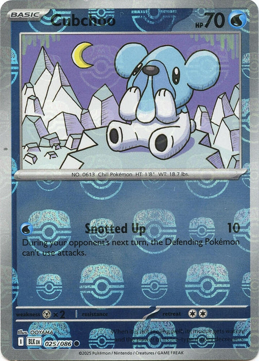 Cubchoo (Master Ball Pattern) [SV: Black Bolt] 025/086