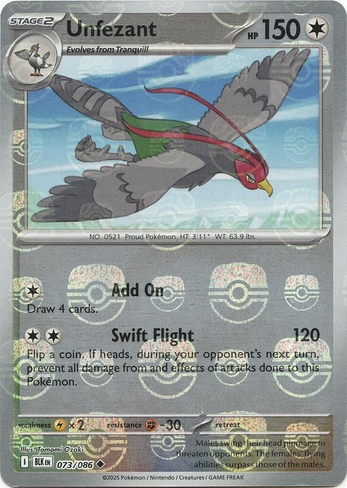 Unfezant (Master Ball Pattern) [SV: Black Bolt] 073/086