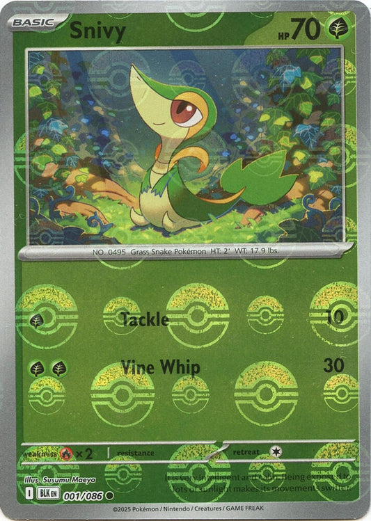 Snivy (Poke Ball Pattern) [SV: Black Bolt] 001/086
