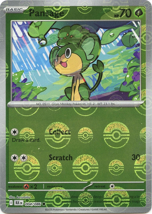 Pansage (Poke Ball Pattern) [SV: Black Bolt] 004/086