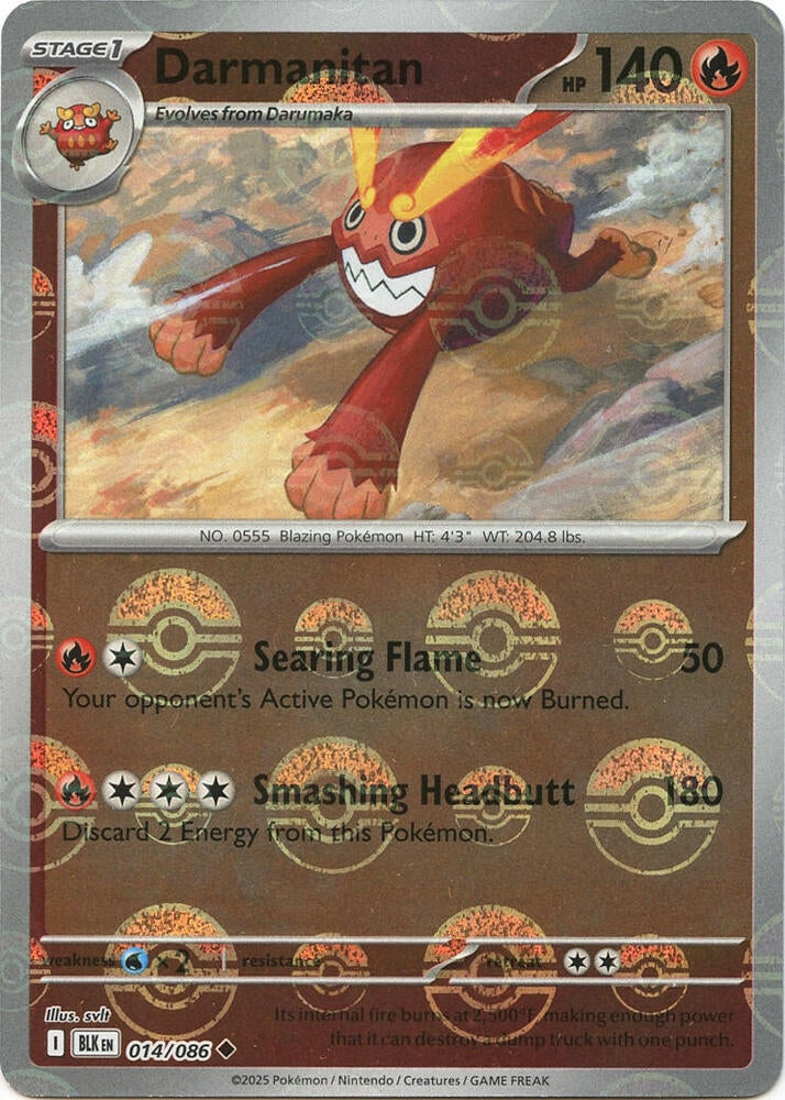 Darmanitan (Poke Ball Pattern) [SV: Black Bolt] 014/086