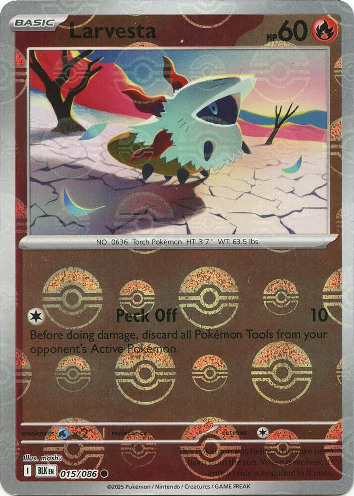 Larvesta (Poke Ball Pattern) [SV: Black Bolt] 015/086