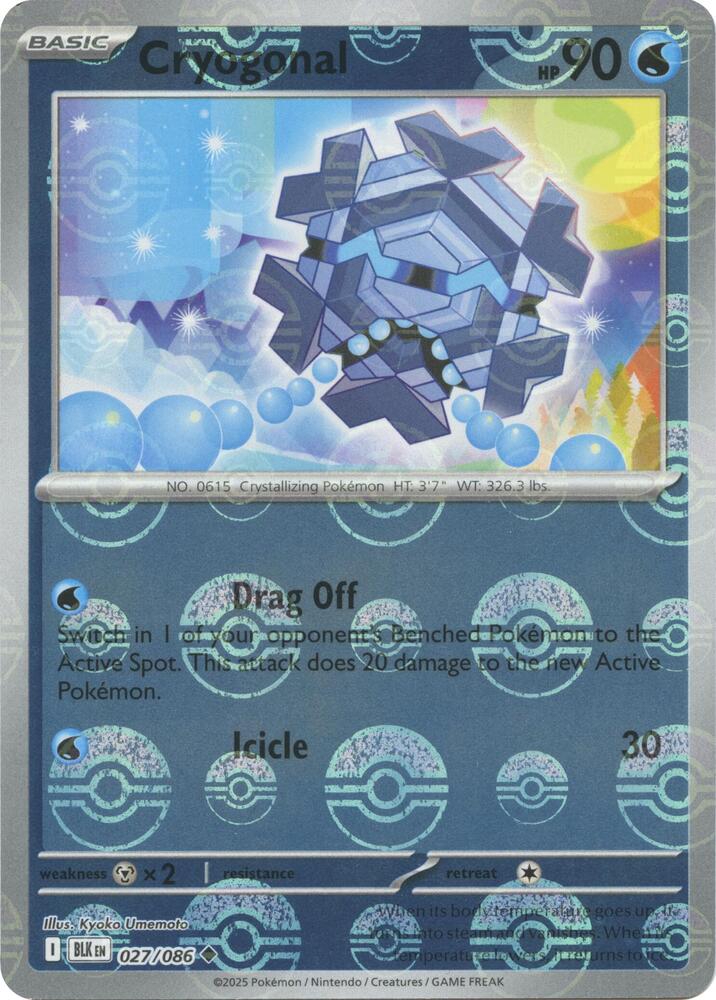 Cryogonal (Poke Ball Pattern) [SV: Black Bolt] 027/086