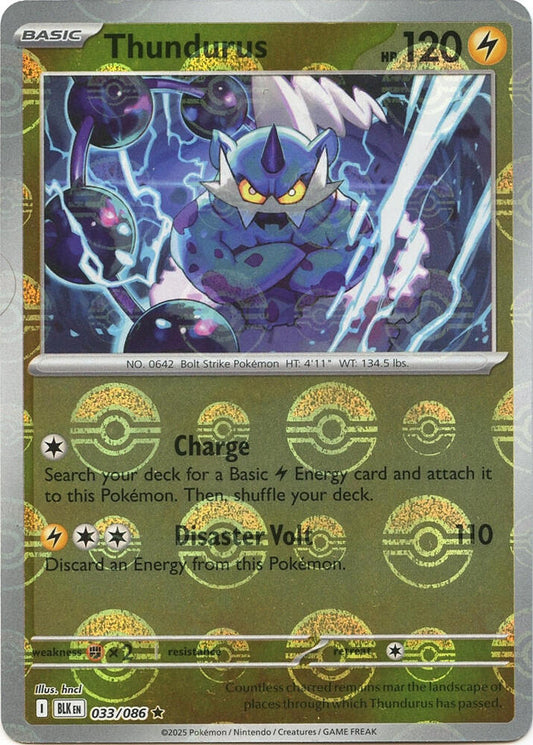 Thundurus (Poke Ball Pattern) [SV: Black Bolt] 033/086