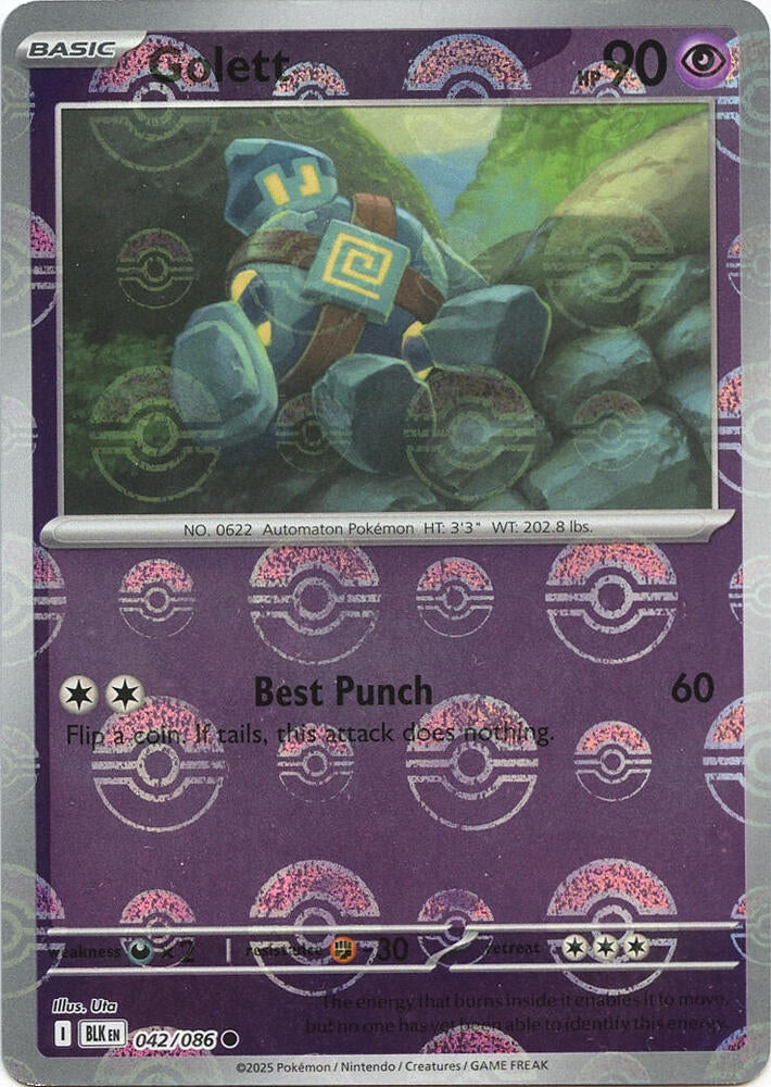 Golett (Poke Ball Pattern) [SV: Black Bolt] 042/086