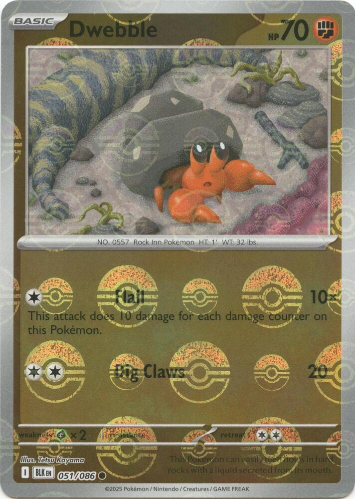 Dwebble (Poke Ball Pattern) [SV: Black Bolt] 051/086