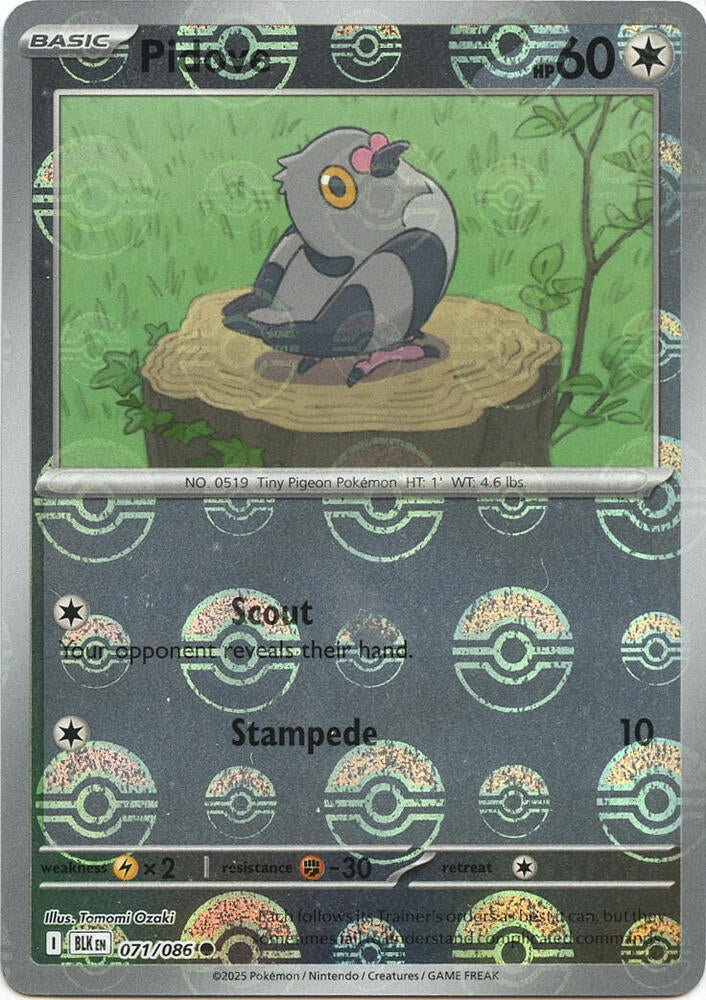 Pidove (Poke Ball Pattern) [SV: Black Bolt] 071/086