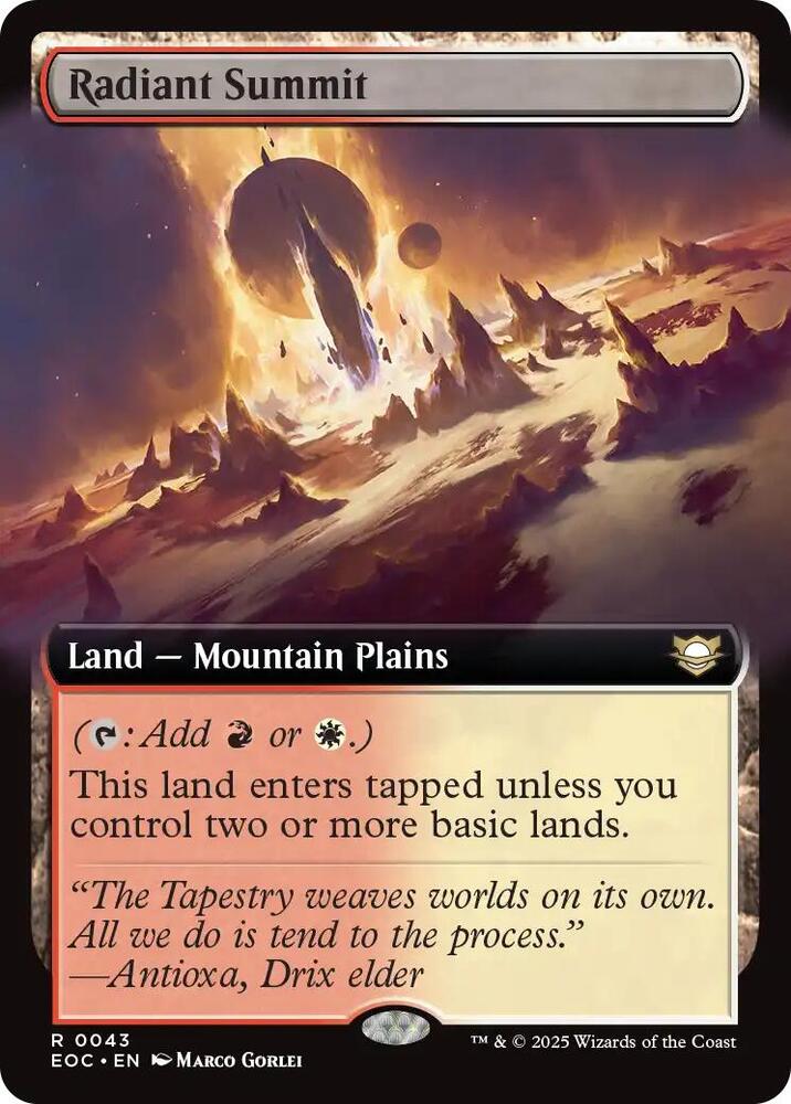 Radiant Summit (Extended Art) [Commander: Edge of Eternities] 43