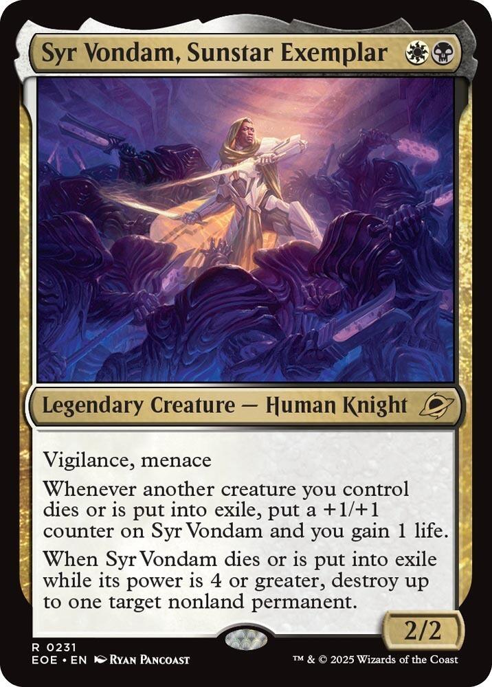 Syr Vondam, Sunstar Exemplar [Edge of Eternities] 231