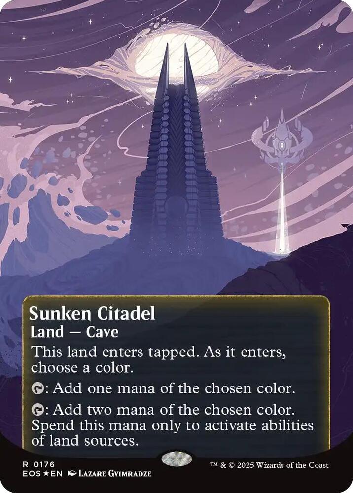 Sunken Citadel (0176) (Borderless) (Galaxy Foil) [Edge of Eternities: Stellar Sights] 176