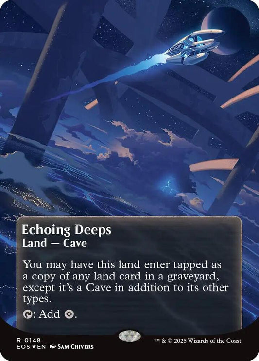 Echoing Deeps (0148) (Borderless) (Galaxy Foil) [Edge of Eternities: Stellar Sights] 148