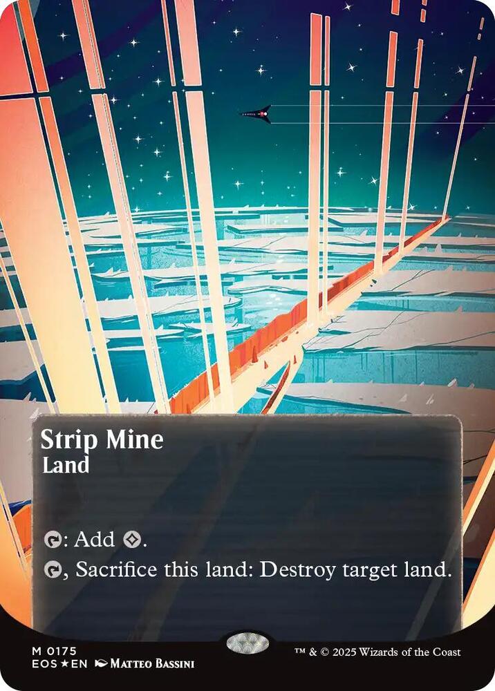 Strip Mine (0175) (Borderless) (Galaxy Foil) [Edge of Eternities: Stellar Sights] 175