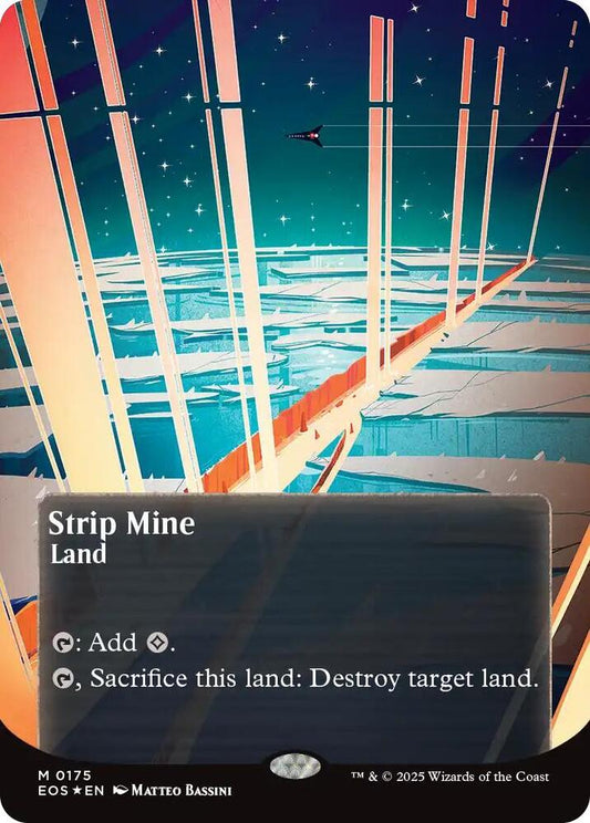 Strip Mine (0175) (Borderless) (Galaxy Foil) [Edge of Eternities: Stellar Sights] 175