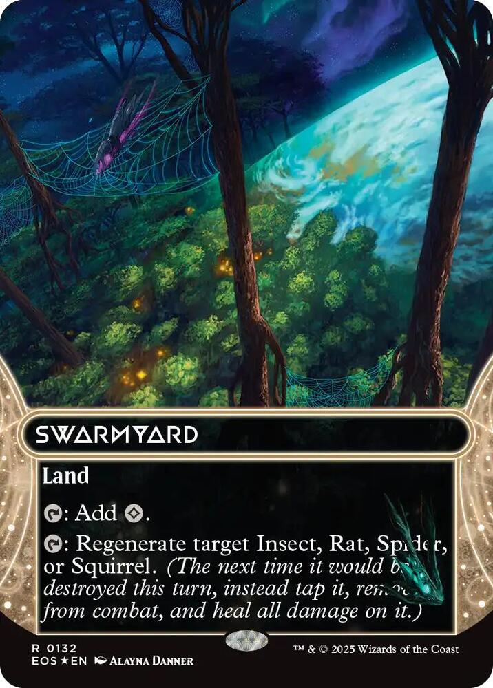 Swarmyard (0132) (Borderless) (Galaxy Foil) [Edge of Eternities: Stellar Sights] 132