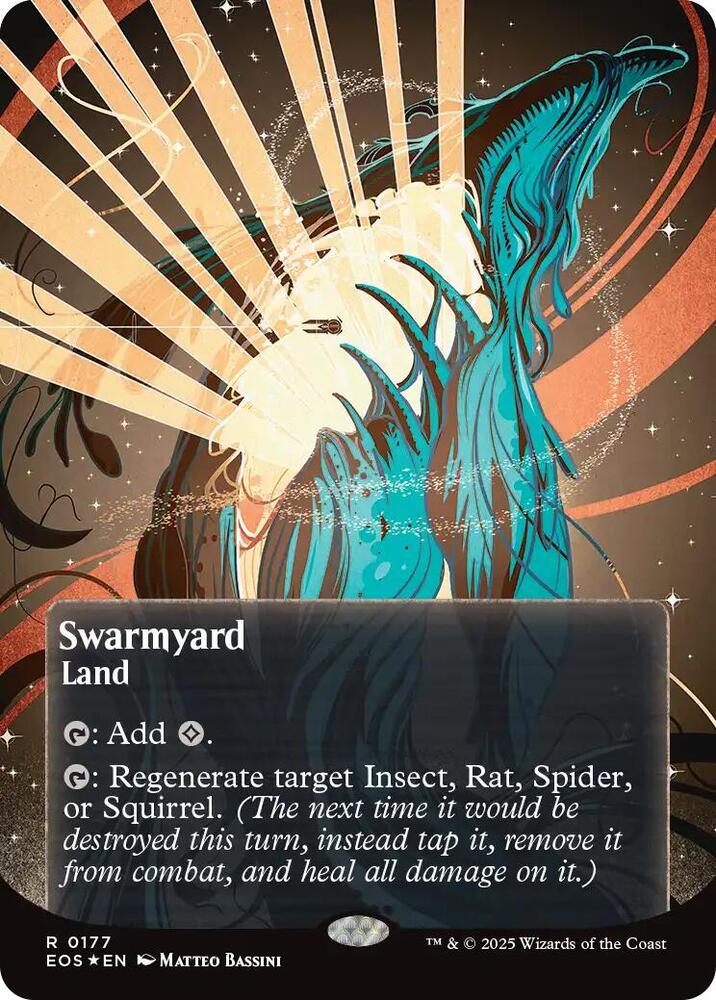 Swarmyard (0177) (Borderless) (Galaxy Foil) [Edge of Eternities: Stellar Sights] 177
