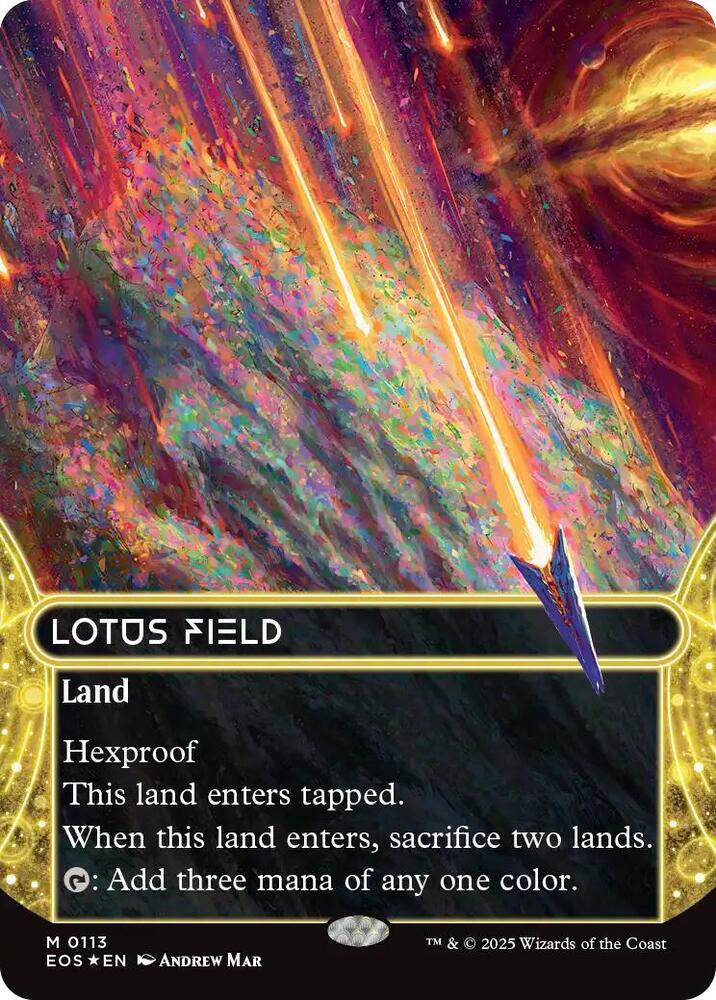 Lotus Field (0113) (Borderless) (Galaxy Foil) [Edge of Eternities: Stellar Sights] 113