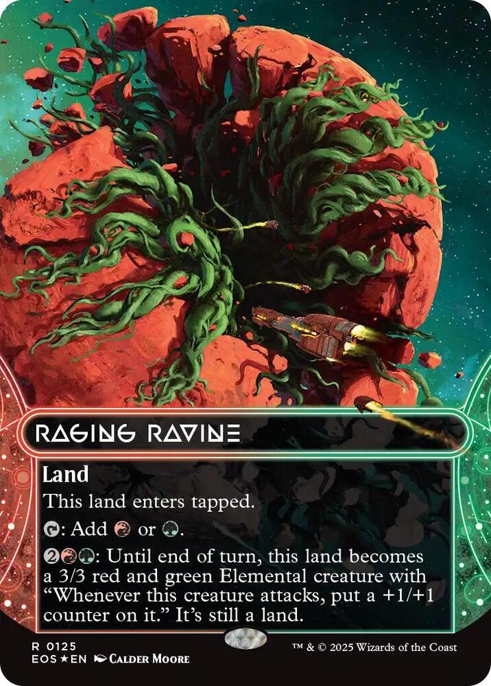 Raging Ravine (0125) (Borderless) (Galaxy Foil) [Edge of Eternities: Stellar Sights] 125
