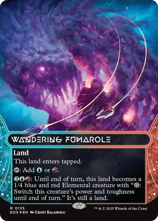 Wandering Fumarole (0135) (Borderless) (Galaxy Foil) [Edge of Eternities: Stellar Sights] 135
