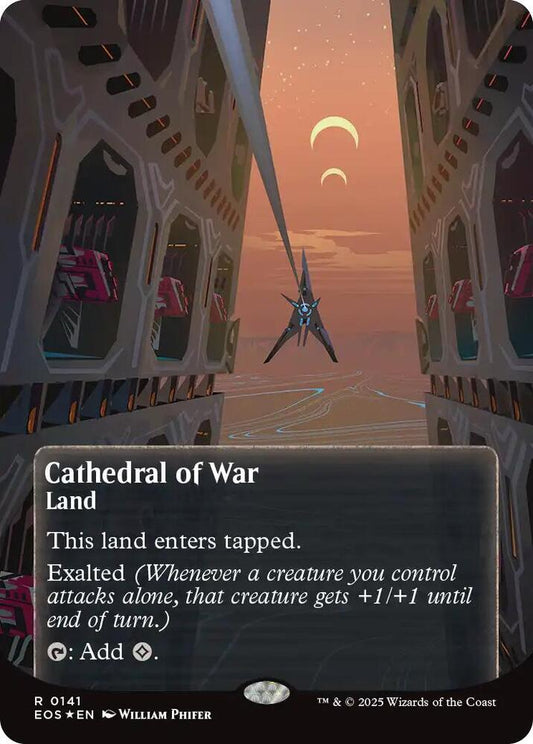 Cathedral of War (0141) (Borderless) (Galaxy Foil) [Edge of Eternities: Stellar Sights] 141