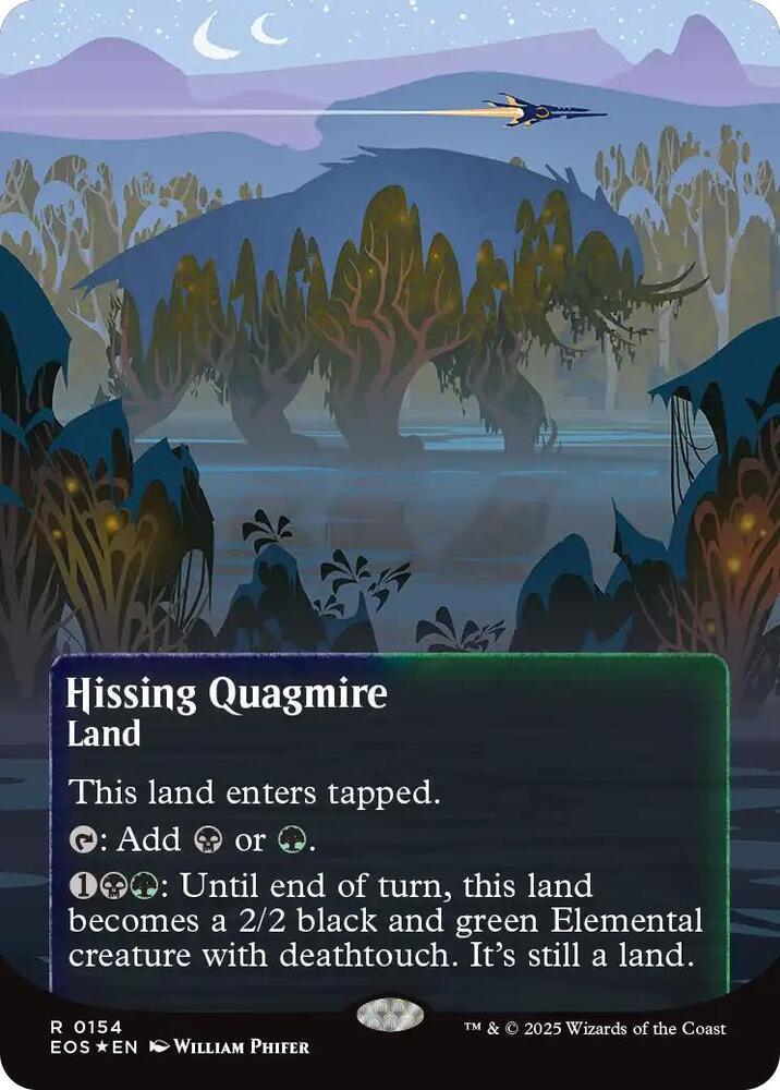 Hissing Quagmire (0154) (Borderless) (Galaxy Foil) [Edge of Eternities: Stellar Sights] 154