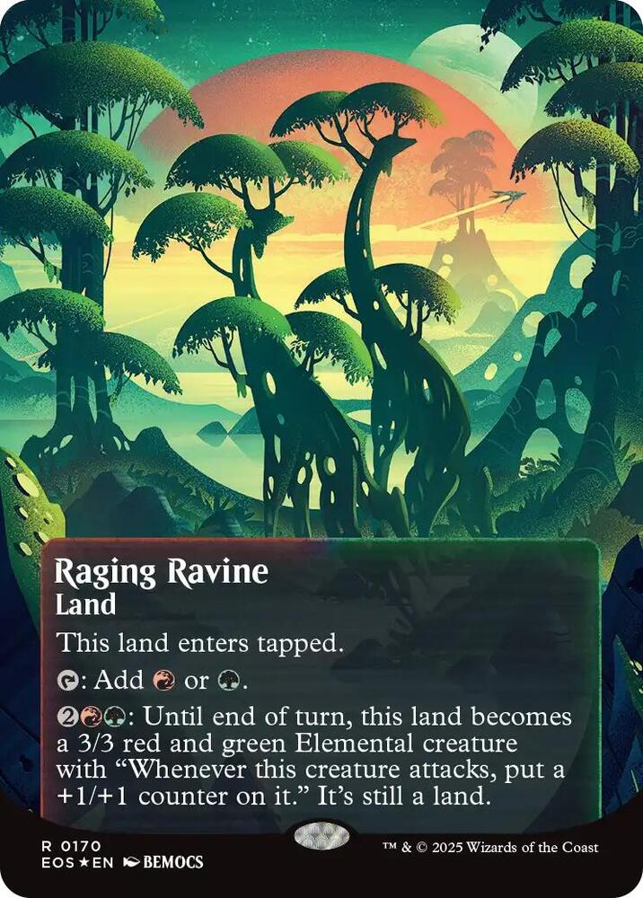 Raging Ravine (0170) (Borderless) (Galaxy Foil) [Edge of Eternities: Stellar Sights] 170