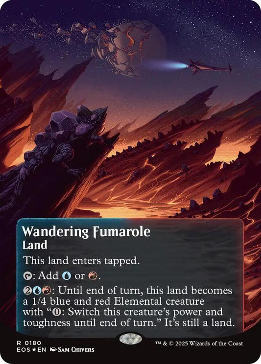 Wandering Fumarole (0180) (Borderless) (Galaxy Foil) [Edge of Eternities: Stellar Sights] 180