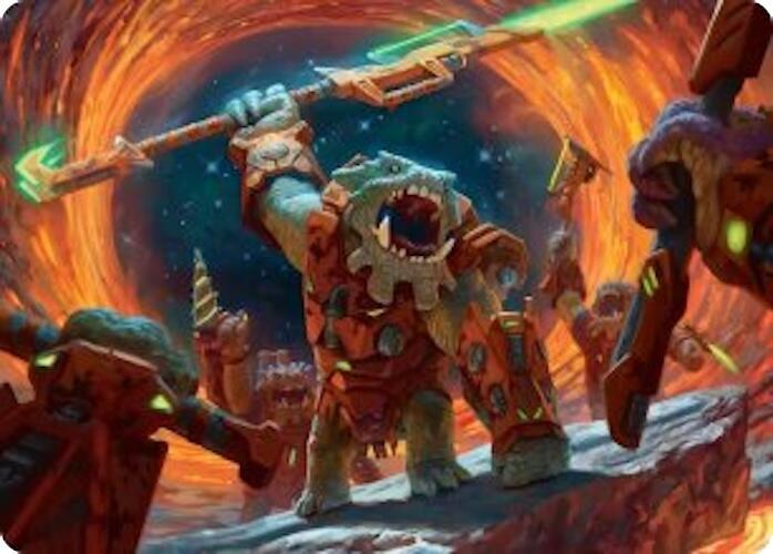 Frontline War-Rager Art Card [Art Series: Edge of Eternities] 16