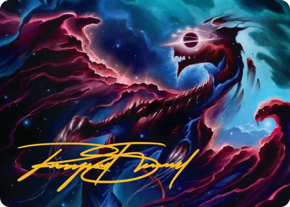 Nova Hellkite Art Card (18/54) (Gold-Stamped Signature) [Art Series: Edge of Eternities] 18