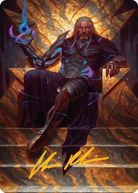 Tezzeret, Cruel Captain Art Card (1/54) (Gold-Stamped Signature) [Art Series: Edge of Eternities] 1
