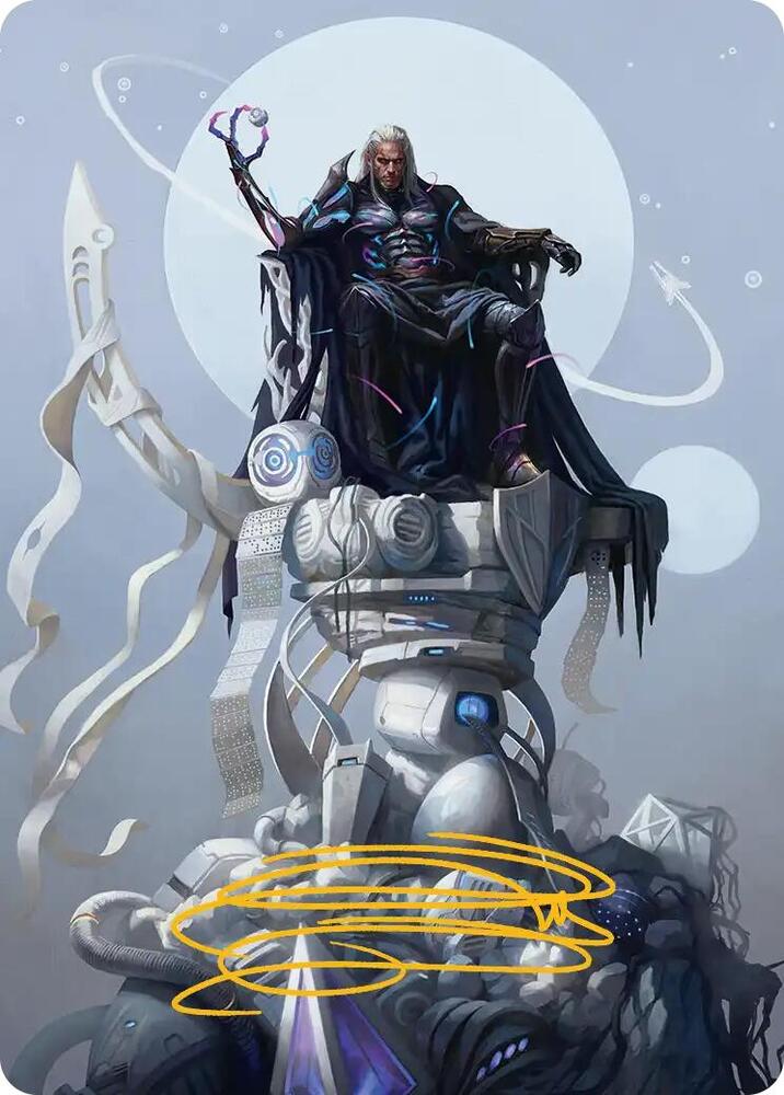 Tezzeret, Cruel Captain Art Card (35/54) (Gold-Stamped Signature) [Art Series: Edge of Eternities] 35