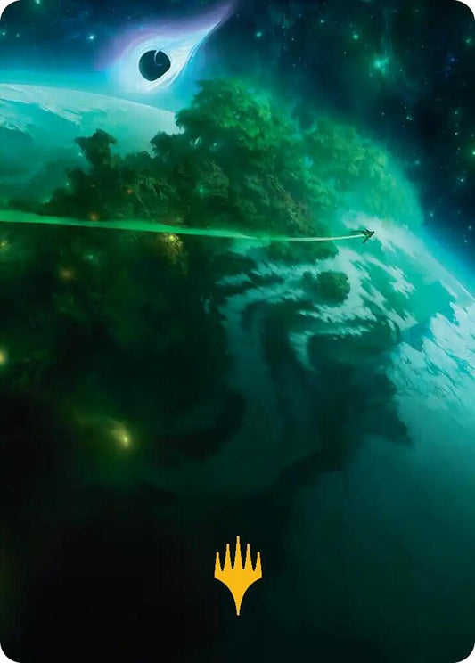 Evendo, Waking Haven Art Card (Gold-Stamped Planeswalker Symbol) [Art Series: Edge of Eternities] 30