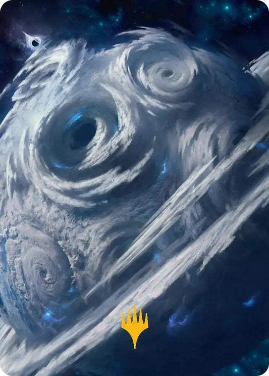 Uthros, Titanic Godcore Art Card (Gold-Stamped Planeswalker Symbol) [Art Series: Edge of Eternities] 34