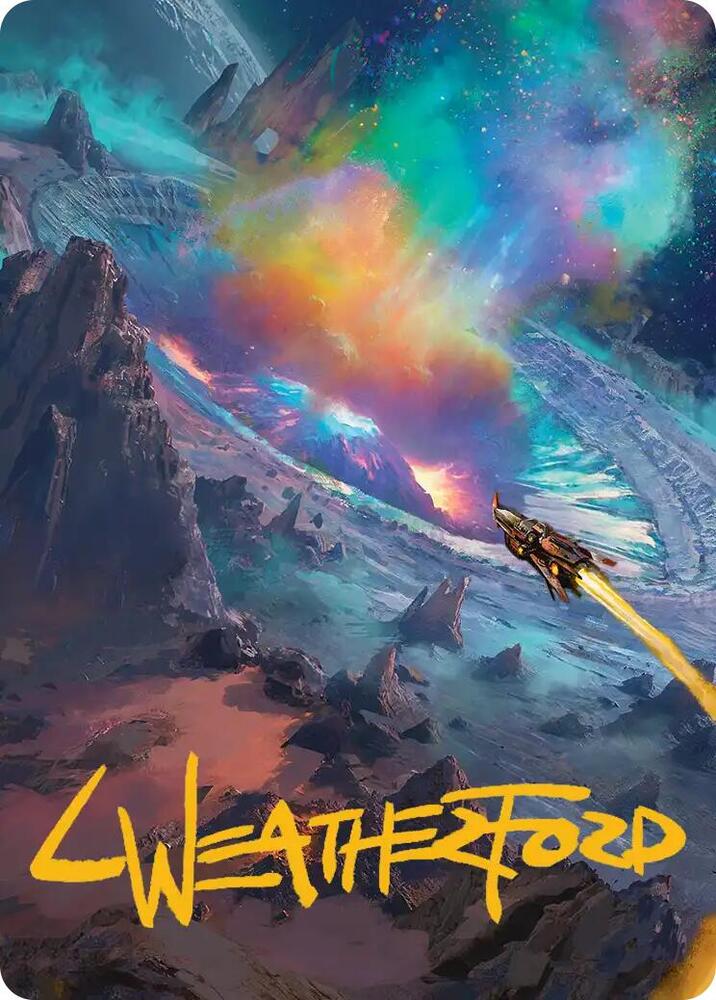 Meteor Crater Art Card (Gold-Stamped Signature) [Art Series: Edge of Eternities] 45