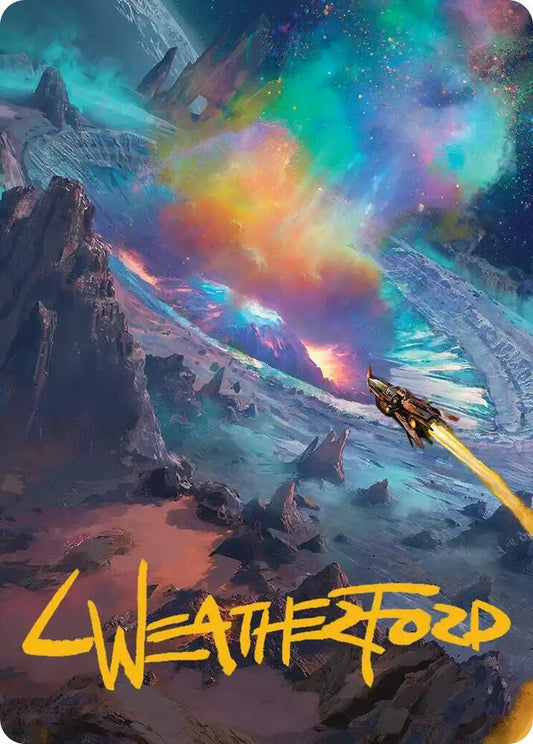 Meteor Crater Art Card (Gold-Stamped Signature) [Art Series: Edge of Eternities] 45