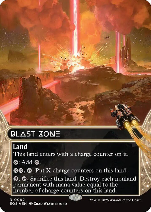 Blast Zone (0092) (Borderless) (Galaxy Foil) [Edge of Eternities: Stellar Sights] 92