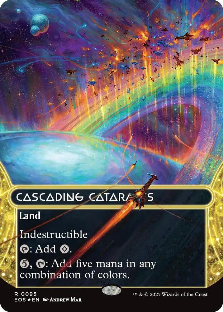 Cascading Cataracts (0095) (Borderless) (Galaxy Foil) [Edge of Eternities: Stellar Sights] 95